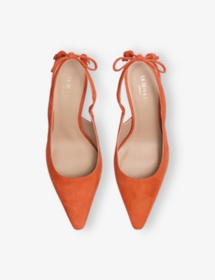 Lk Bennett Cary Slingback Pointed Toe Pump In Orange