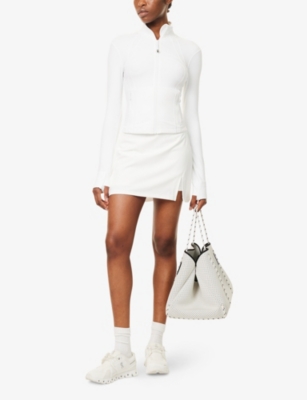 Lululemon Womens White Nulu Define Cropped Stretch-woven Jacket In White