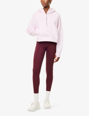 Lululemon Womens Pink Organza Scuba Oversized Half-zip Cotton-blend Hoody Xs In Pink