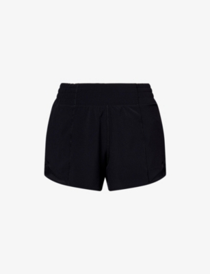 Lululemon Womens Black Hotty Hot High-rise 4-inch Stretch-woven Shorts