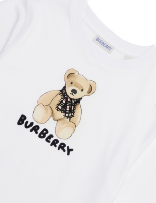 BURBERRY: Cedar Teddy Cotton-Jersey T-Shirt 3-12 Years