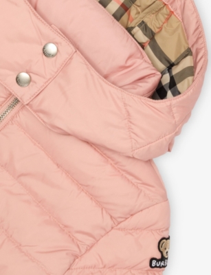 Burberry Slipper Pink Cecilia Shell-down Puffer Jacket 3- In Pink