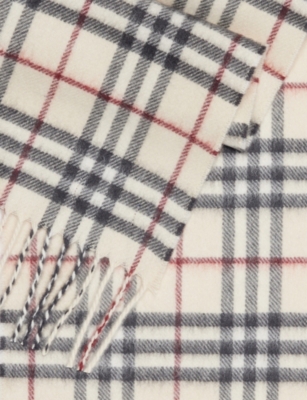 BURBERRY: B B Vtg Chk Cash Scarf