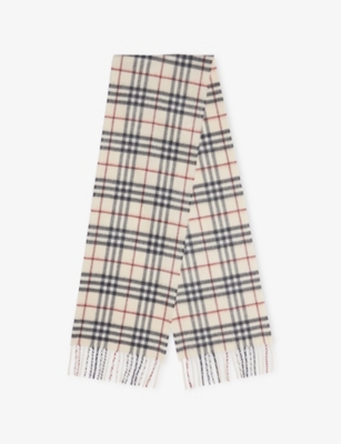 BURBERRY: B B Vtg Chk Cash Scarf
