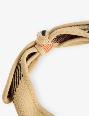 BURBERRY: Kids' Check-Pattern Tie-Knot Wool-Blend Shoulder Bag