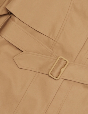 Burberry Lilith Hooded Cotton Trench Coat 3-14 In Brown