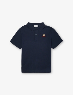 BURBERRY: Johane Bear Embroidered Cotton-Pique Polo Shirt 3-10 years