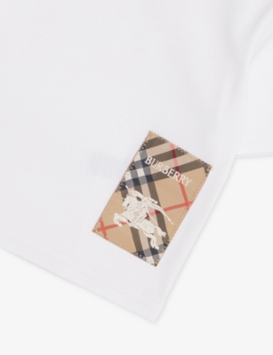 BURBERRY: EKD Check-Label Cotton-Jersey T-Shirt 6-24 Months