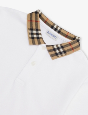 Burberry Polo  Kids Kinder Farbe Weiss In White