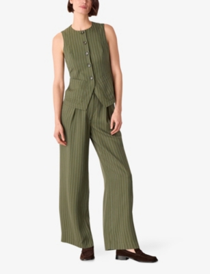 Whistles Lottie Vest In Green