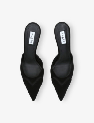 Alaïa Le Caur 3d 55 Satin Mules In Black