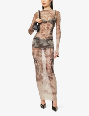 Jean Paul Gaultier The Long Beige Médaillon Dress