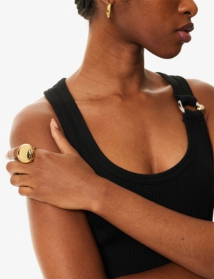 Jean Paul Gaultier Womens Gold The Champagne Brass Ring In Gold