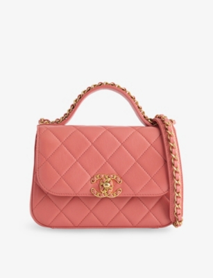 RESELFRIDGES: Pre-Loved Chanel Flap Handle Leather Crossbody Bag
