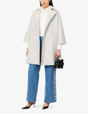 HUISHAN ZHANG: Lloyd Opera Check-Pattern Woven Coat