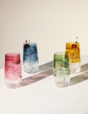 WATERFORD: Mixology Mixed Hiball Crystal Glasses 430ml Set Of Four