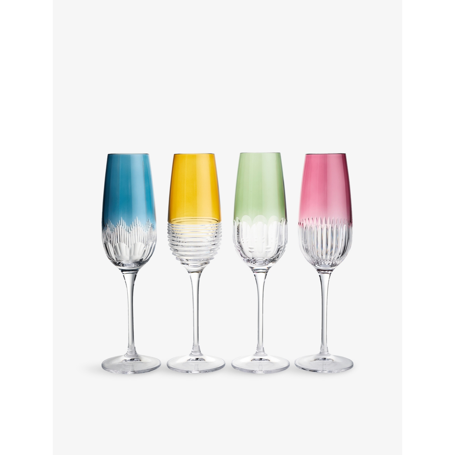Waterford Mixology Mixed Crystal Flutes Set of Four