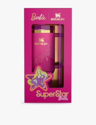 The Barbie x Stanley Quencher Flowstate 70s Superstar Stainless Steel Bottle 1.2L
