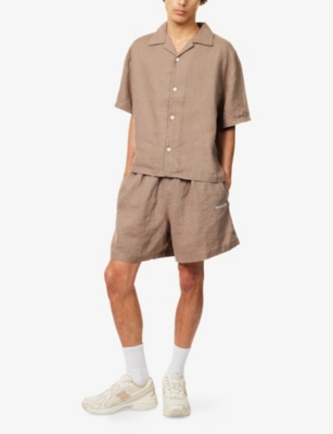 Mki Miyuki Zoku Ens Vacation Short-sleeve Linen Shirt Mushroom