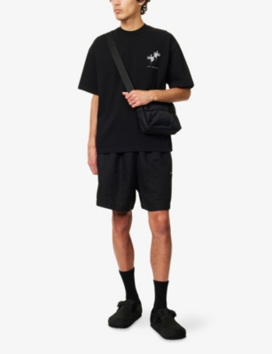 Mki Miyuki Zoku Ens Black Drawstring-waist Relaxed-fit Linen Shorts Xxl In Black