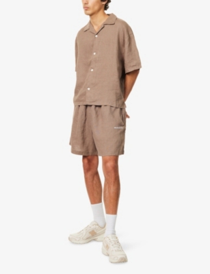 MKI MIYUKI-ZOKU: Drawstring-Waist Relaxed-Fit Linen Shorts
