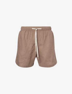 MKI MIYUKI-ZOKU: Drawstring-Waist Relaxed-Fit Linen Shorts