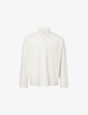 MKI MIYUKI-ZOKU: Striped Relaxed-Fit Cotton Shirt