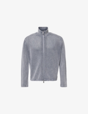 MKI MIYUKI-ZOKU: Logo-embroidered Knitted Cotton Track Jacket