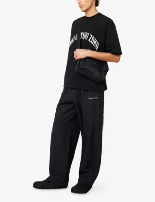 MKI MIYUKI-ZOKU: Seersucker Straight-Leg Woven Trousers