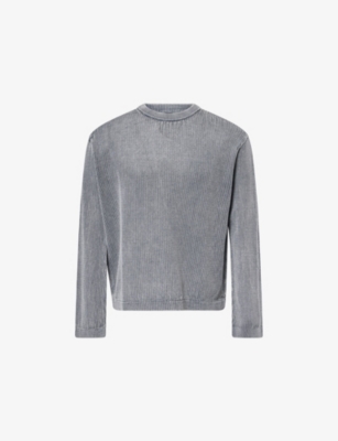 MKI MIYUKI-ZOKU: Crewneck Long-Sleeve Knitted Cotton Jumper