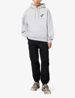 MKI MIYUKI-ZOKU: Ink Flower-Print Cotton Hoody