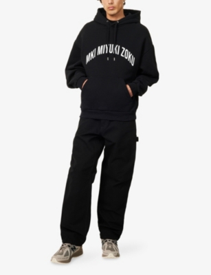 MKI MIYUKI-ZOKU: Arch Logo-Print Cotton Hoody