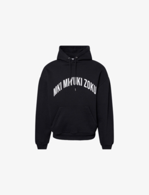 MKI MIYUKI-ZOKU: Arch Logo-Print Cotton Hoody