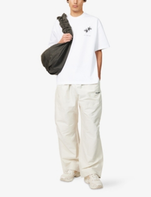 MKI MIYUKI-ZOKU: Parachute Logo-Embroidered Cotton-Blend Trousers