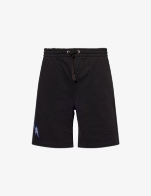 RULES OF FAITH: Leon Exclusive Embroidered Cotton Sweat Shorts