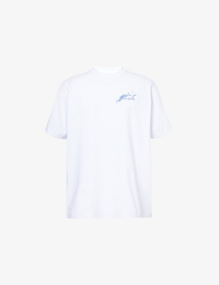 Rules Of Faith Mens White Cassidy Graphic-print Cotton T-shirt