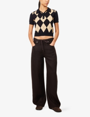 Citizens Of Humanity Black Gaucho Vintage Wide Leg Jeans