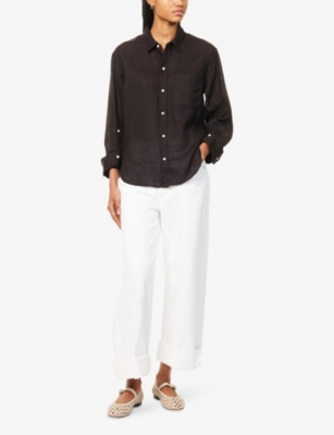 CITIZENS OF HUMANITY: Kayla Curved-Hem Linen Shirt