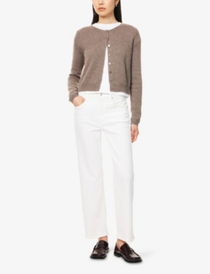 Citizens Of Humanity Womens Palma Straight-leg Denim Jeans Soft White