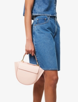 WANDLER: Hortensia Mini Leather Top-Handle Bag