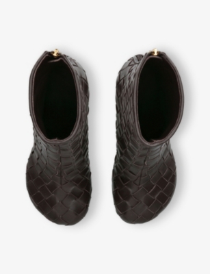 BOTTEGA VENETA: Atomic 75 Weave Intrecciato Leather Ankle Boots