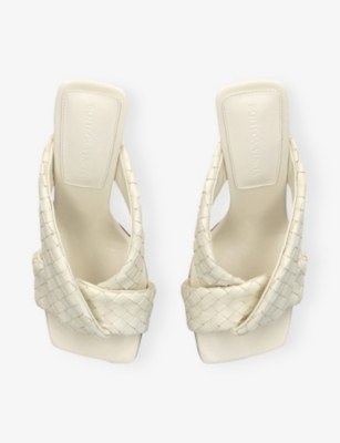 BOTTEGA VENETA: Riva 90 Intrecciato Leather Mules