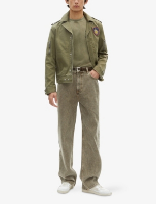 THE KOOPLES: Brand-Embroidered Zipped-Cuff Cotton Jacket