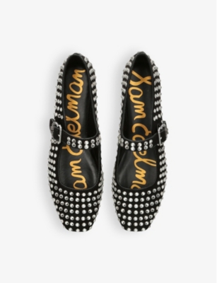 Sam Edelman Womens  Michaela Rhinestone-embellished Ballet Flats