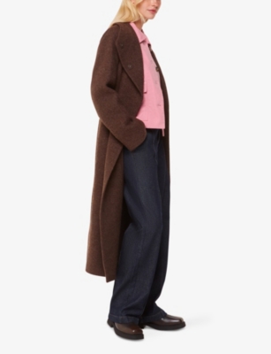 WHISTLES WOMENS DUSTY PINK MARIE PATCH-POCKET COTTON JACKET 