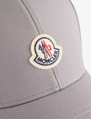 MONCLER: Logo-Patch Cotton Baseball Cap
