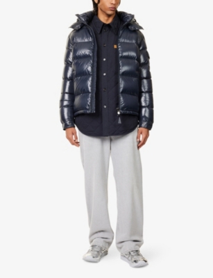 MONCLER: Maya logo-patch padded shell-down jacket
