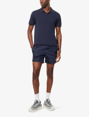 MONCLER: Logo-Patch Relaxed-Fit Swim Shorts