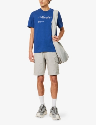 MONCLER: Script-Embroidery Short-Sleeve Cotton-Jersey T-Shirt