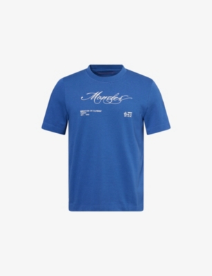 MONCLER: Script-Embroidery Short-Sleeve Cotton-Jersey T-Shirt